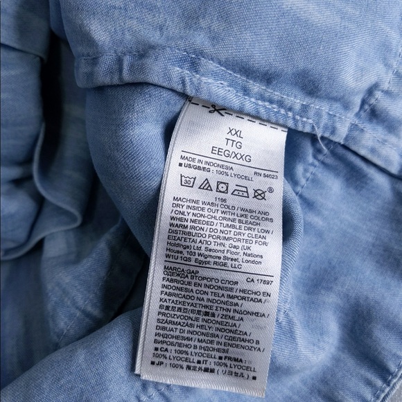 🩷2/$30❤️Gap Tencel V Neck Romper Women’s XXL - Picture 10 of 11